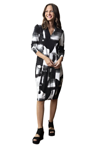 Arthouse Knit Ikat Cocoon Dress