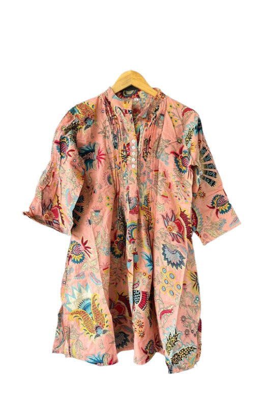 Floral Block Printed Dress
