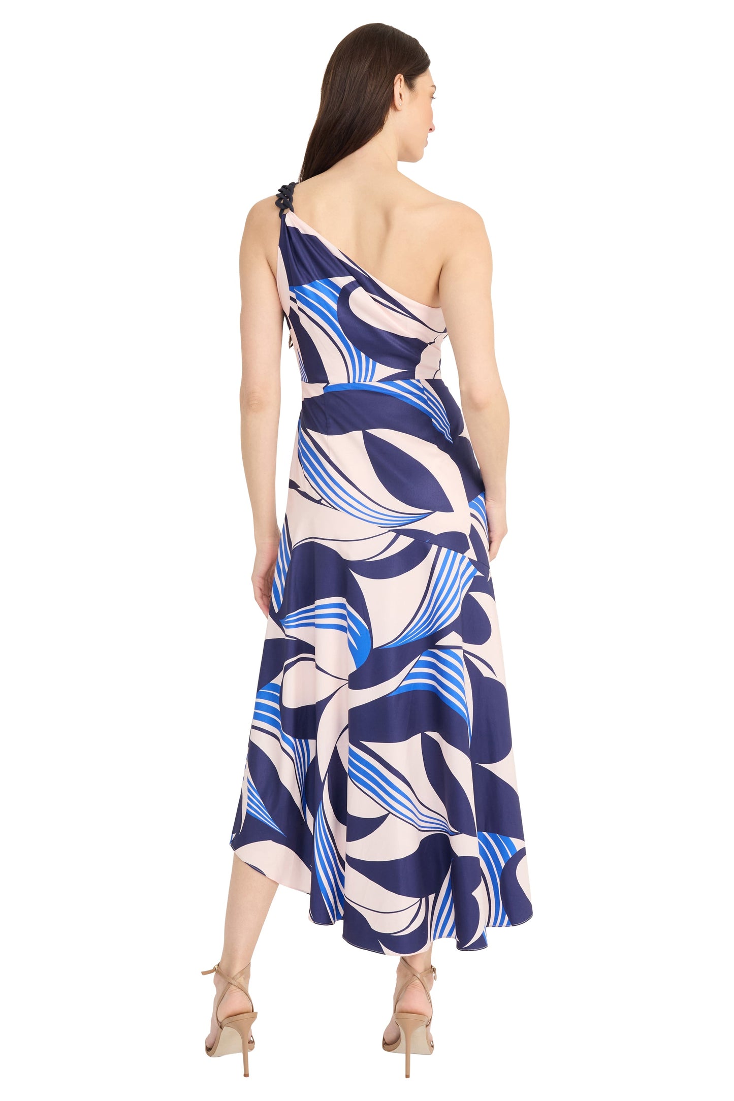 Geometric One Shoulder Dress