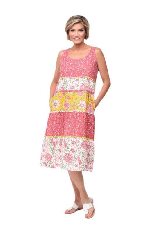 Maya Tiered Dress – Front – Ella Where She Shops